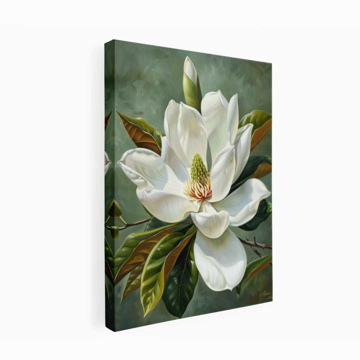 Magnolia Grandiflora Painting canvas Print