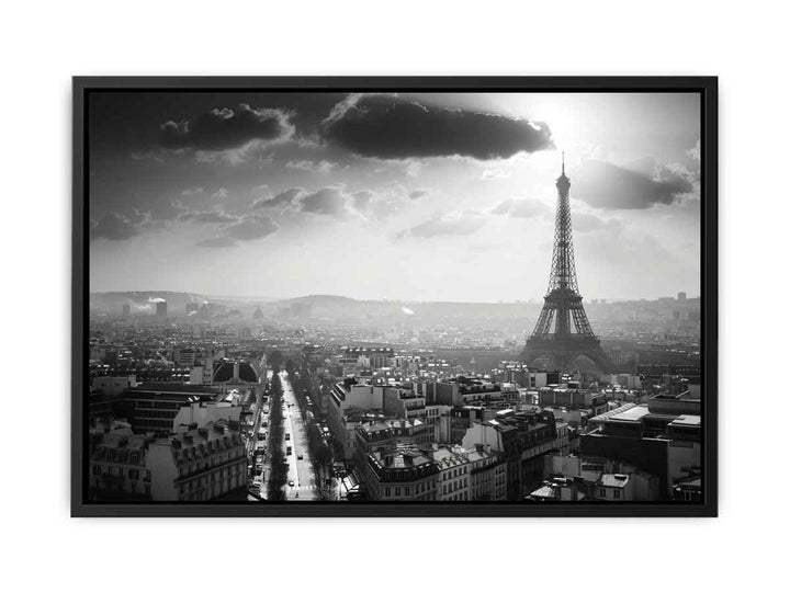 Paris  Black & White canvas Print
