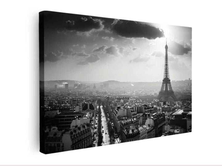 Paris  Black & White canvas Print