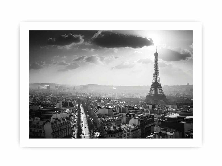 Paris  Black & White framed Print