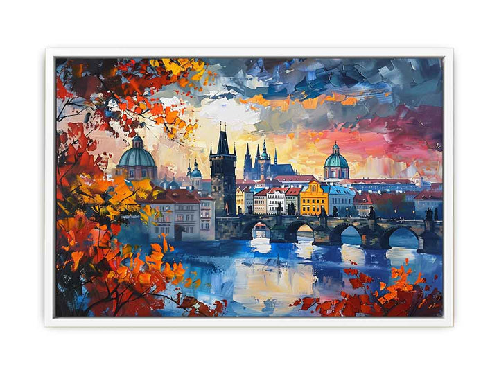 Prague City Of Hundres Spiers PaintingPainting