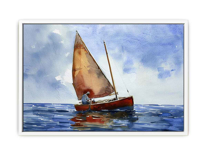 Man Sailing A Dory Painting 