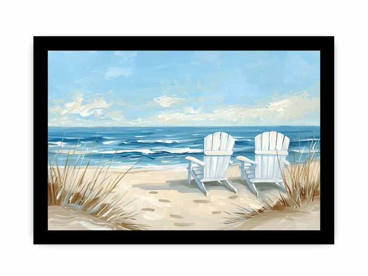 Sea Side Sitting framed Print