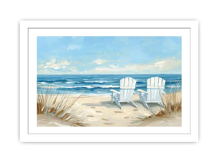 Sea Side Sitting framed Print
