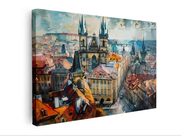 Prague City Painting canvas Print