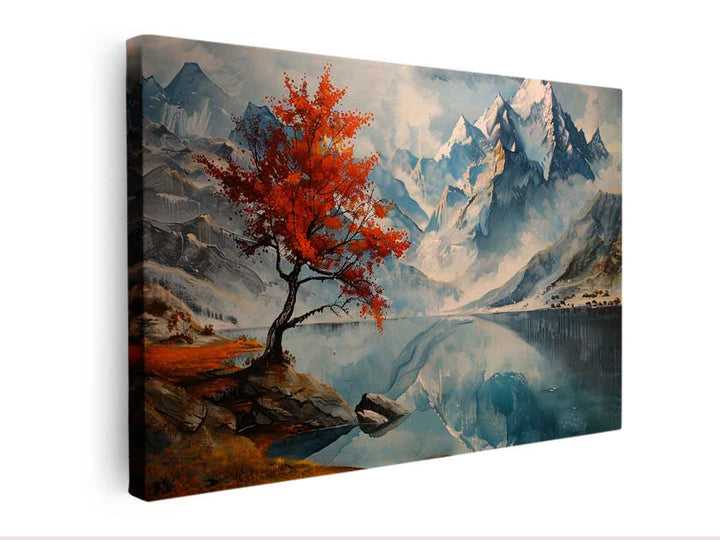 Mountain Lake Painitng canvas Print