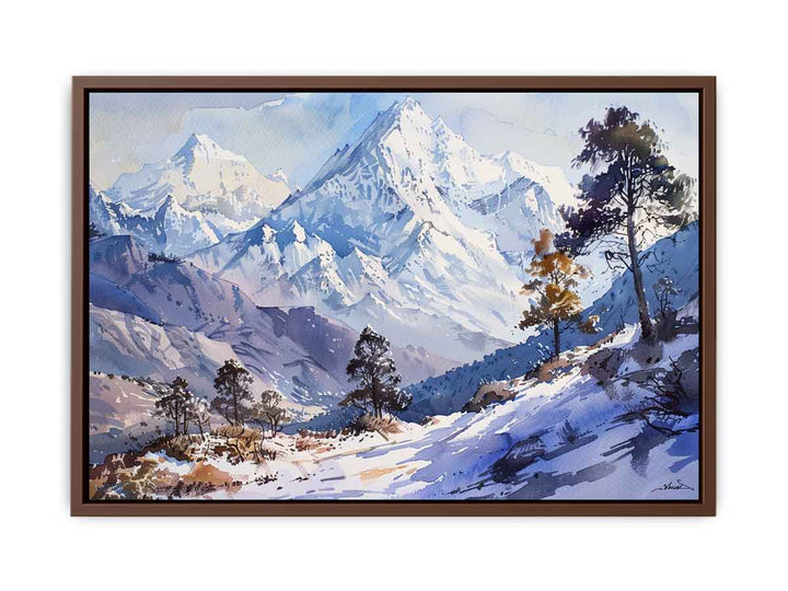 Mountain Snow Art Painting