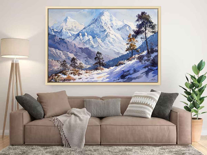 Mountain Snow Art Art Print