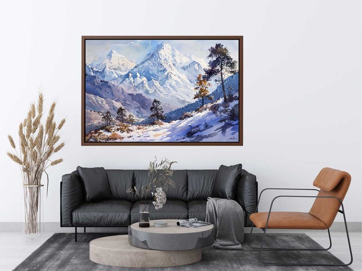 Mountain Snow Art Art Print