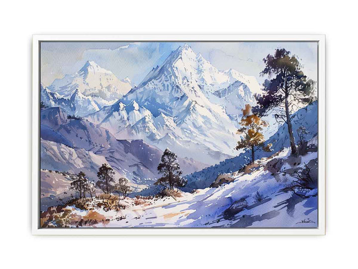 Mountain Snow Art Painting