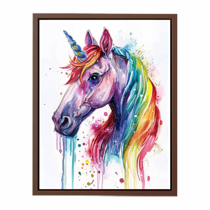 Unicorn Rainbow Watercolor Painting