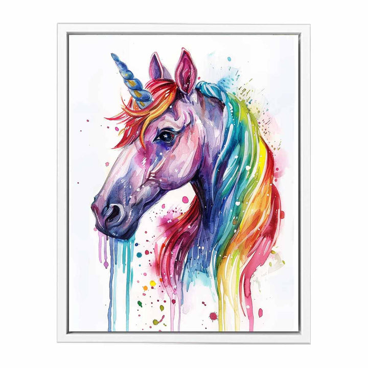 Unicorn Rainbow Watercolor Painting
