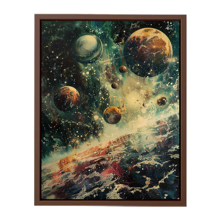 Cosmic Crowd Of Planets Painting