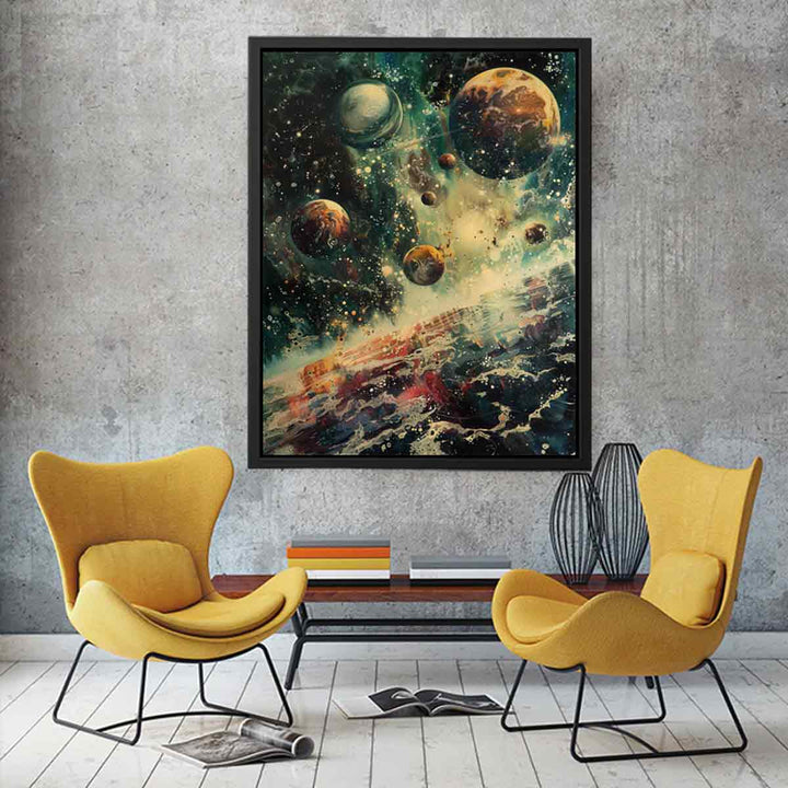 Cosmic Crowd Of Planets Art Print