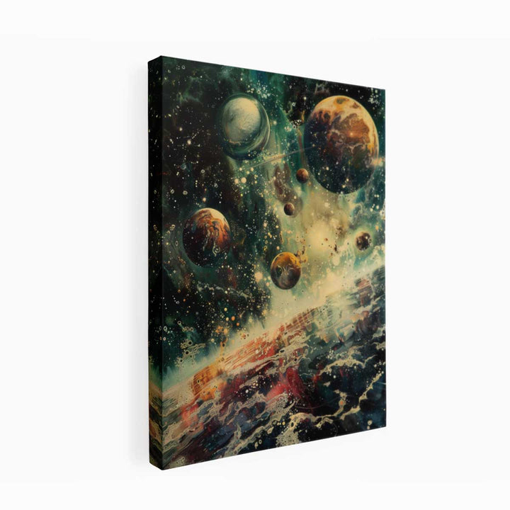 Cosmic Crowd Of Planets canvas Print