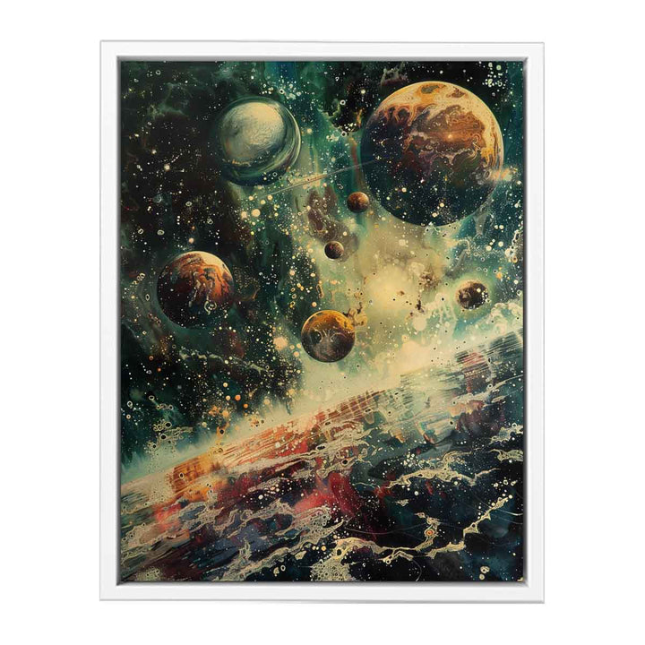 Cosmic Crowd Of Planets Painting