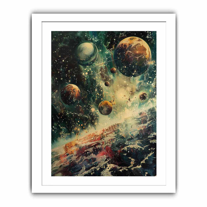 Cosmic Crowd Of Planets framed Print