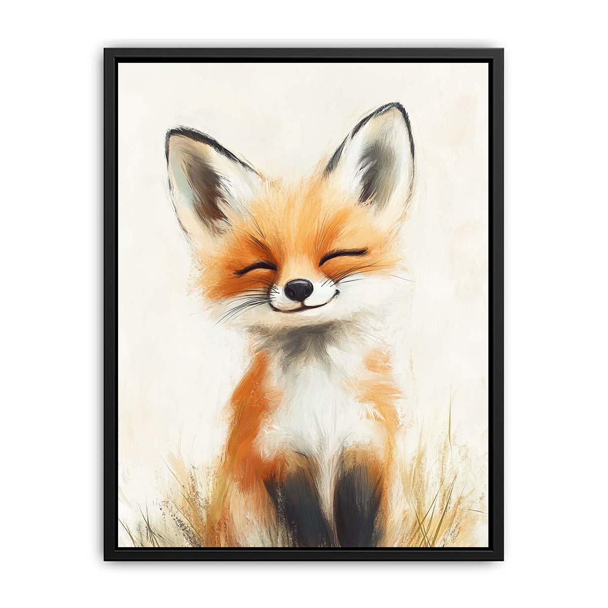 fox portrait premium canvas wall art for modern living room decor