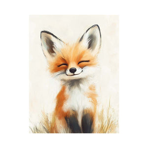 fox portrait premium canvas wall art for modern living room decor