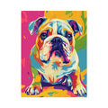 bulldog portrait premium canvas wall art for modern living room decor