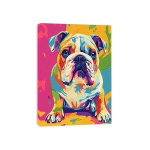 bulldog portrait premium canvas wall art for modern living room decor