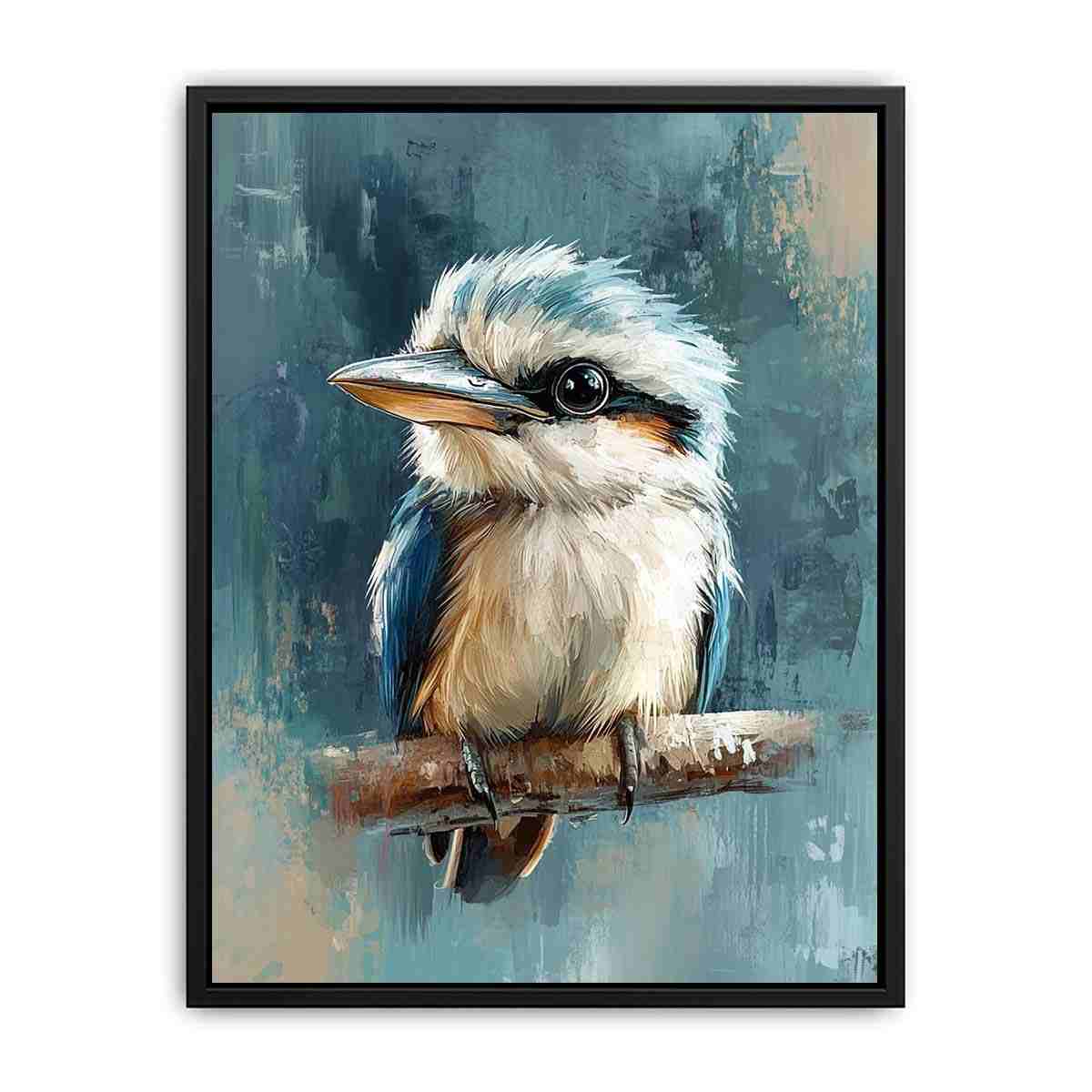 kingfisher bird premium canvas wall art for modern living room decor