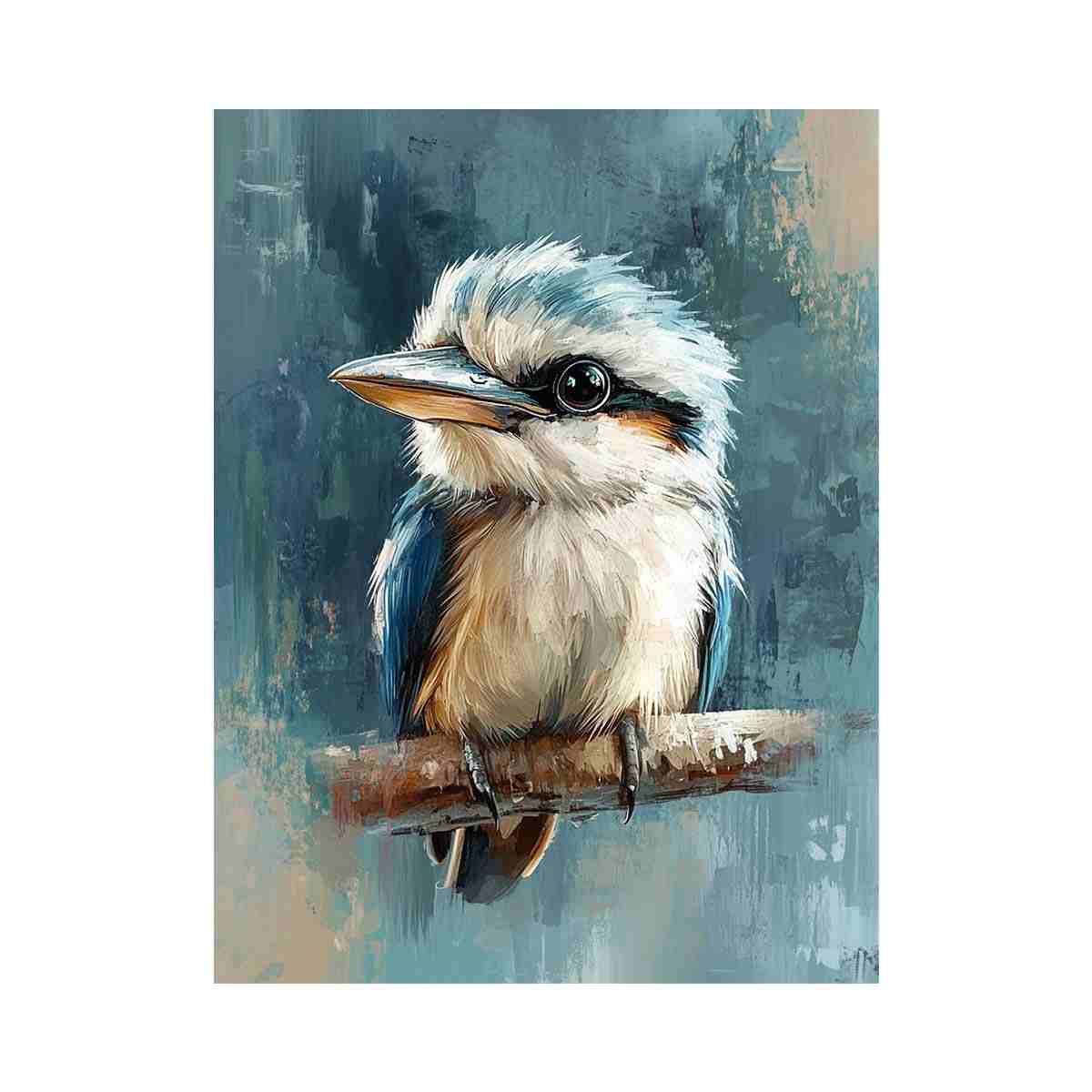kingfisher bird premium canvas wall art for modern living room decor