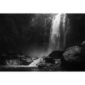 black white waterfall artwork for modern living room decor