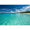 Turquoise beach canvas art for coastal living room decor