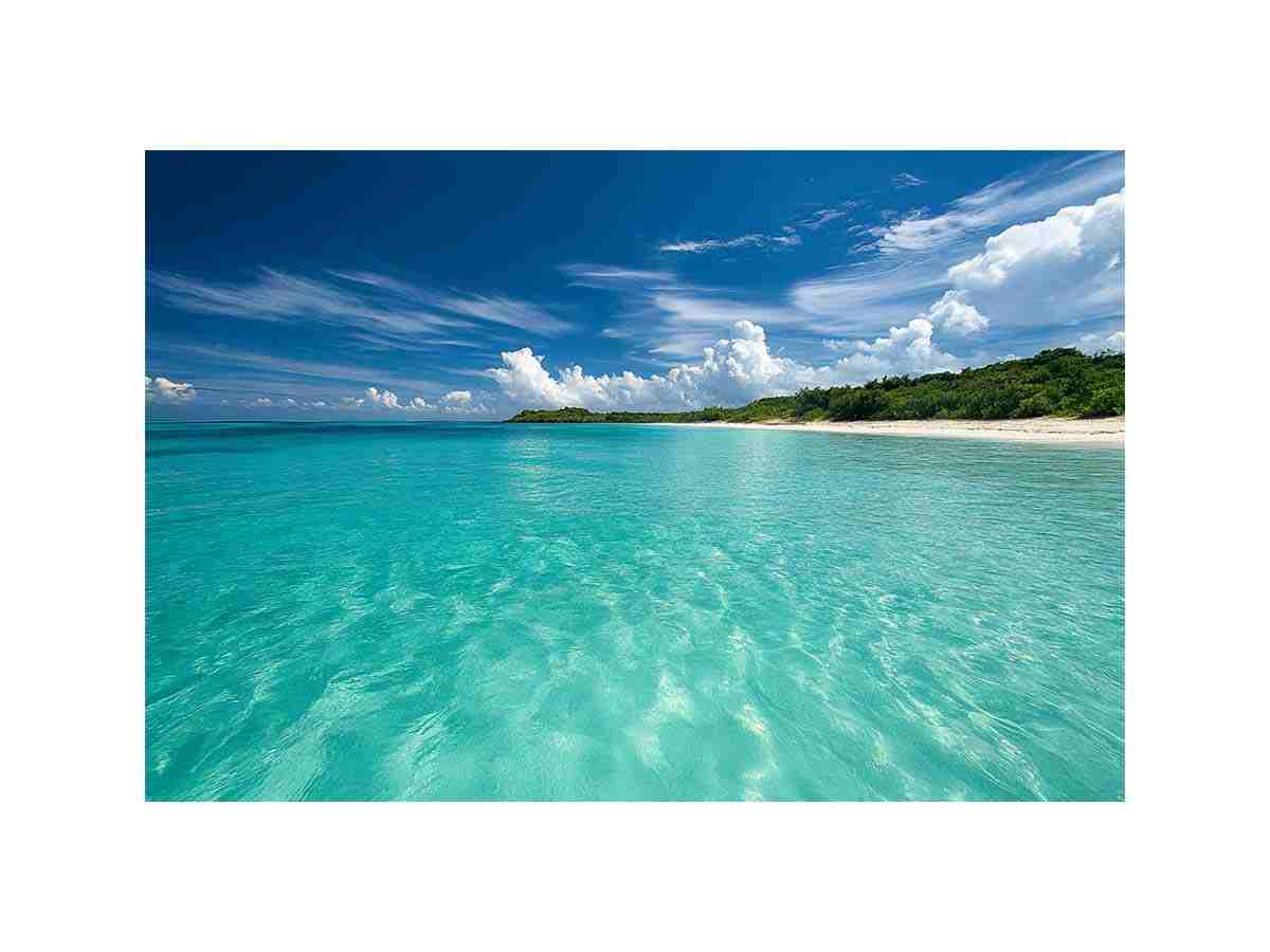 Turquoise beach canvas art for coastal living room decor
