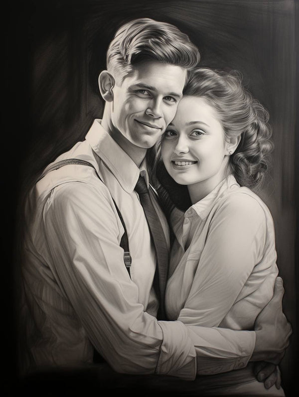 Charcoal Portrait Painting