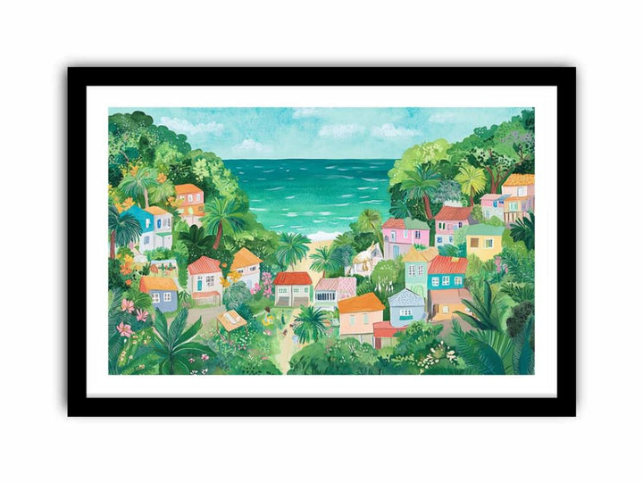 Dreamy Terrace   Art Print