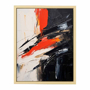 Black Red Abstract Art Framed Print