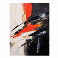 Black Red Abstract Art 