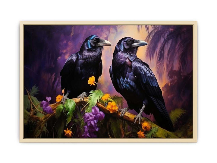Ravens Painting Framed Print