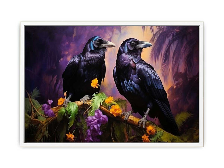 Ravens Painting  Canvas Print