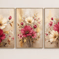 3 Panel Floral Art Painting