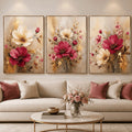 3 Panel Floral Art Painting