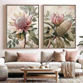 Protea floral botanical canvas art