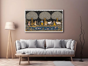 Krishna Tree of Life Traditional Wall Art Canvas