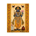 Traditional Hindu god wall art with lotus and golden details in spiritual decorative style for home temple and luxury interiors