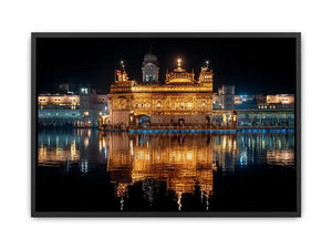 Golden Temple painting Amritsar reflection water Sikh temple spiritual wall art canvas