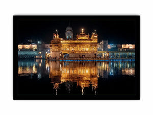 Golden Temple painting Amritsar reflection water Sikh temple spiritual wall art canvas