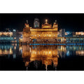 Golden Temple painting Amritsar reflection water Sikh temple spiritual wall art canvas