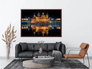 Golden Temple painting Amritsar reflection water Sikh temple spiritual wall art canvas