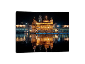 Golden Temple painting Amritsar reflection water Sikh temple spiritual wall art canvas