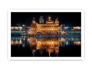 Golden Temple painting Amritsar reflection water Sikh temple spiritual wall art canvas