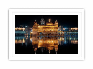 Golden Temple painting Amritsar reflection water Sikh temple spiritual wall art canvas