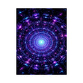 Futuristic neon tunnel canvas art for modern gaming room and luxury office decor.