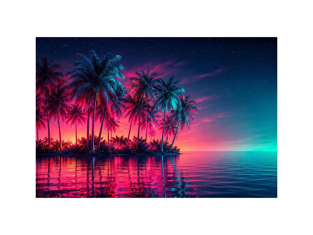Electric Oasis canvas art for modern luxury decor.